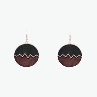 Boucles D'oreilles en Bois - Moon