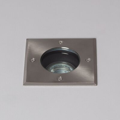 Ledkia Outdoor Square Recessed Floor Spotlight Inox for GU10