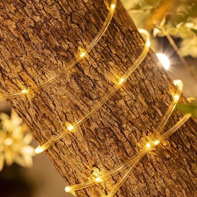 Ledkia Outdoor Solar Garland LED Strip 11m Warm White 3000K - 3500K