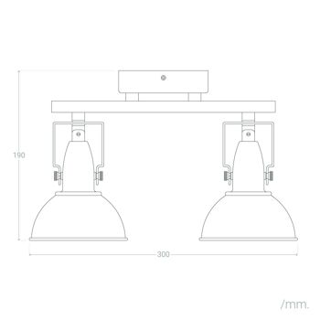 Ledkia Plafonnier Orientable Aluminium 2 Spots Noir Emer Noir 2