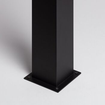 Ledkia Balise Extérieure Pied Surface 74cm avec Détecteur de Mouvement Augusta Noir Noir 6