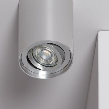 Ledkia Plafonnier Aluminium Quartz Argent Argenté 5