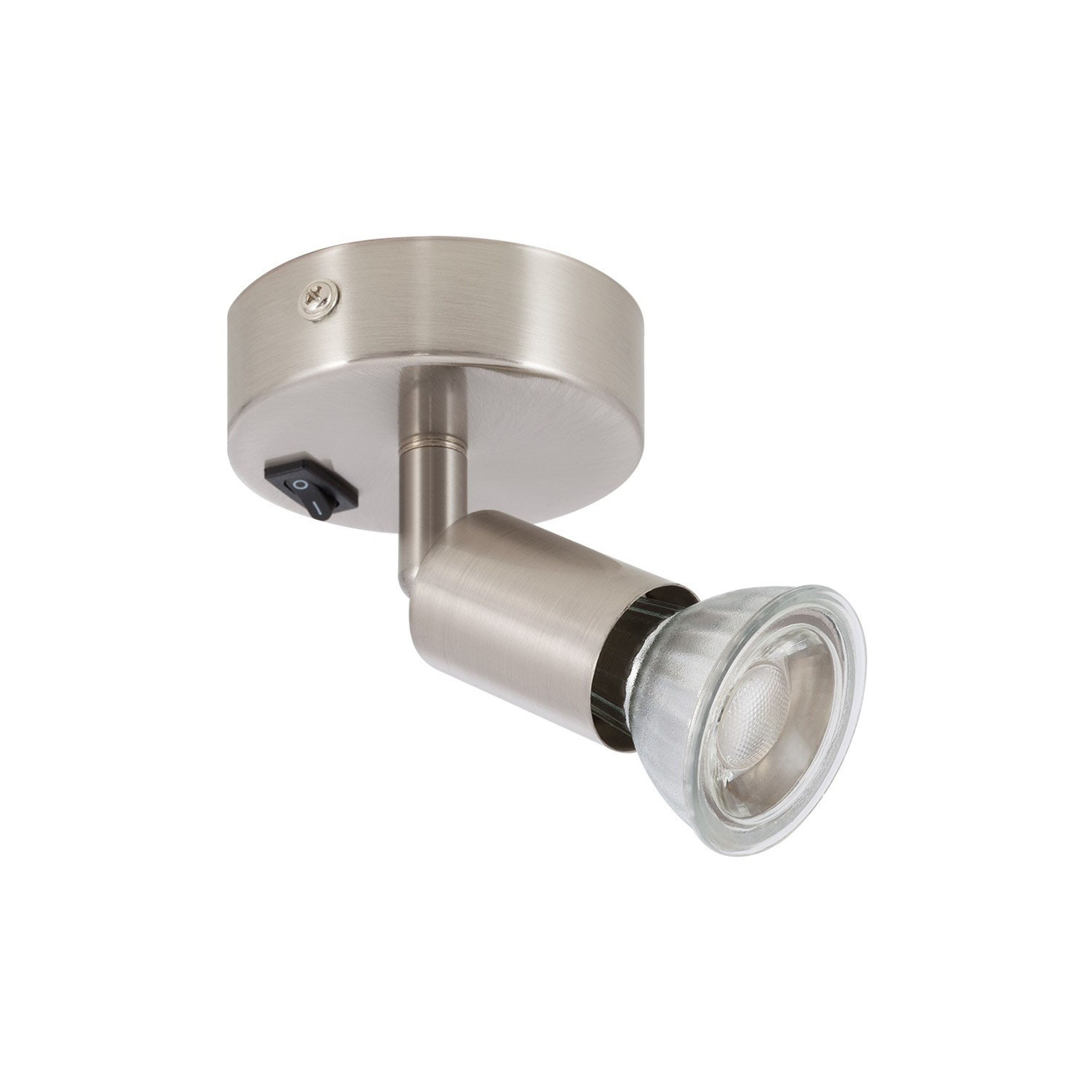 Applique Orientable Aluminium Oasis 1 Spot Blanc avec Interrupteur - Ledkia