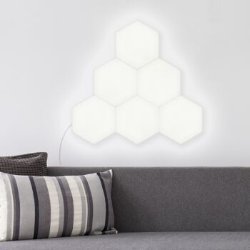 Ledkia Panneau LED Hexagonal 9x9cm 3.5W 200lm Base Principale Blanc Neutre 4000K - 4500K 3