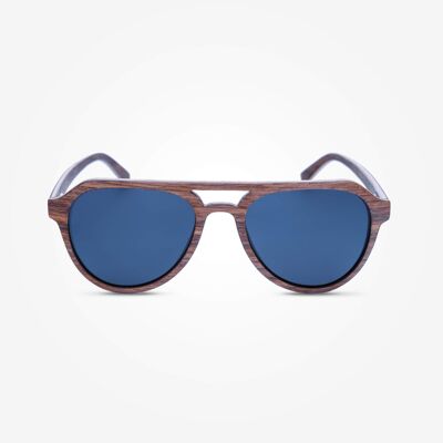 Lunettes de Soleil en Bois - Aviator Black