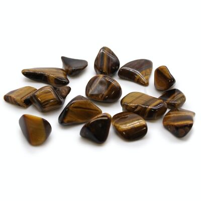 TbmM-24 - M Tumble Stone - Tiger Eye - Gold - Sold in 24x unit/s per outer