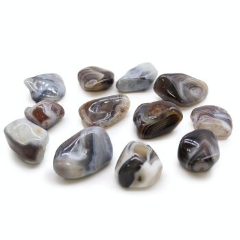 TBXL-57 - XL Tumble Stones - Agate grise - Vendu en 18x unité/s par extérieur 1