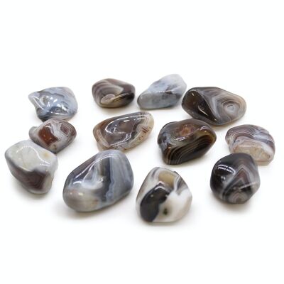TBXL-57 - XL Tumble Stones - Grey Agate - Sold in 18x unit/s per outer