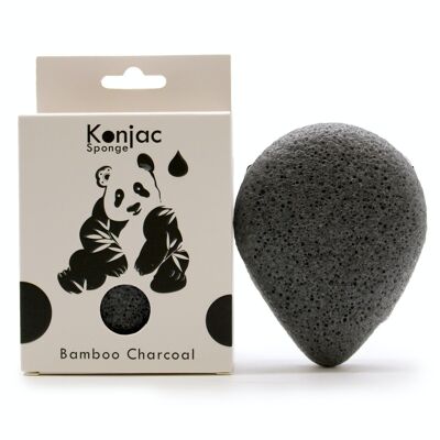 TKong-01 - Spugna Konjac a goccia - Carbone di bambù - Antibatterico - Venduto in 6x unità/s per esterno