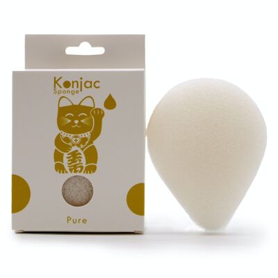 TKong-06 - Teardrop Konjac Sponge - Natural - Sensitive skin - Sold in 6x unit/s per outer