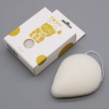 TKong-06 - Éponge Konjac Teardrop - Naturel - Peau sensible - Vendu en 6x unité/s par enveloppe 2