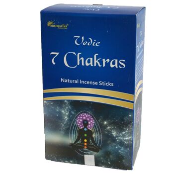 vedic-13c - Vedic - Bâtons d'encens - 7 Chakras (Carton complet - 25 boîtes de 12) - Vendu en 300x unité/s par extérieur 1