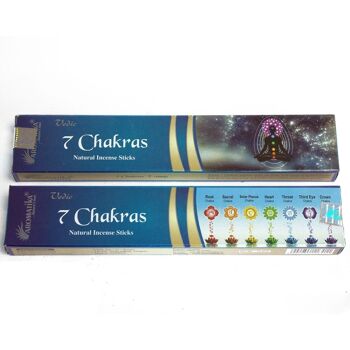 vedic-13c - Vedic - Bâtons d'encens - 7 Chakras (Carton complet - 25 boîtes de 12) - Vendu en 300x unité/s par extérieur 2