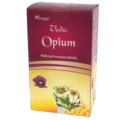 vedic-17c – Vedic – Räucherstäbchen – Opium (vollständiger Karton – 25 Schachteln à 12 Stück) – verkauft in 300 Einheiten pro Packung