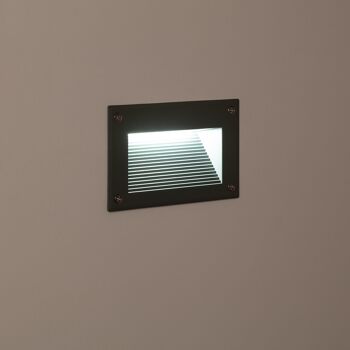 Ledkia Balise Extérieure LED 3W Encastré Mur Gris Mystic Blanc Chaud 3000K 2