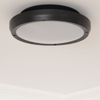 Plafonnier Extérieur Circulaire Ledkia Ø300mm IP65 Curio Noir Noir 8