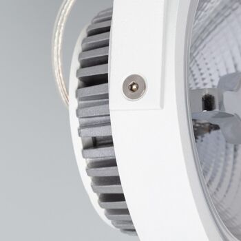 Ledkia Spot LED Surface Adressable CREE 15W AR111 Intensité Variable Blanc Chaud 2700K 5