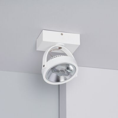 Ledkia Foco LED 15W CREE de Superficie Direccionable AR111 Regulable Blanco Blanco Frío 5500K