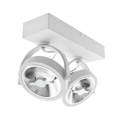 Ledkia Foco LED 30W CREE de Superficie Direccionable AR111 Regulable Blanco Blanco Cálido 3000K