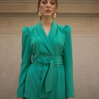 Prodotti SAMANTHA giacca abito jacquard verde Correct