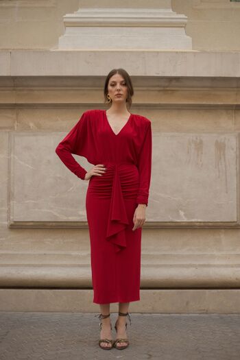 Robe en maille rouge ALEXIS 1