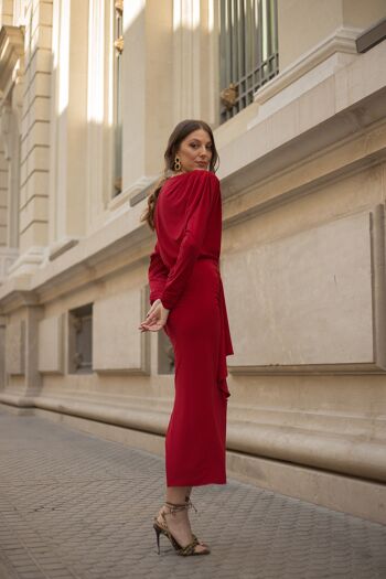 Robe en maille rouge ALEXIS 2