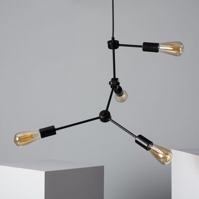 Ledkia Black Molecular Metal Pendant Lamp