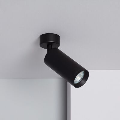 Ledkia Spotlight Aluminum Lampholder for GU10 Bulbs Black Quartz
