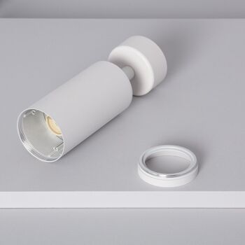 Ledkia Spot Douille en Aluminium pour Ampoules GU10 Quartz Blanc 6