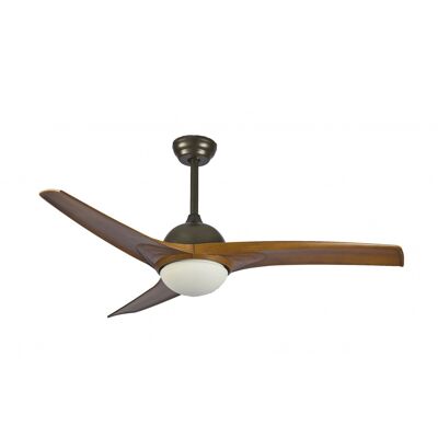 Ledkia Mistral Marron Ventilateur de Plafond LED 132cm WiFi Sélectionnable (Chaud-Neutre-Froid)