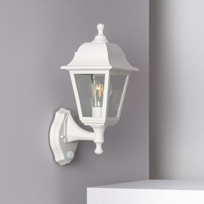 Ledkia Applique da Esterno con Rilevatore di Movimento PIR Mini Villa Bianco