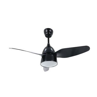 Ledkia Ventilateur de Plafond LED New Industriel Noir 116cm WiFi Sélectionnable (Chaud-Neutre-Froid)