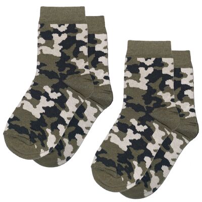 Socks for children pack of 2 >>Military<<