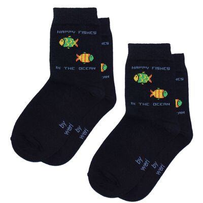 Socks for children pack of 2 >>Happy Fish<<