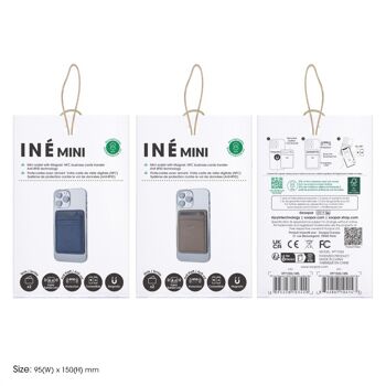 Porte-cartes anti-RFID connecté Iné Mini Taupe - MagSafe compatible 6