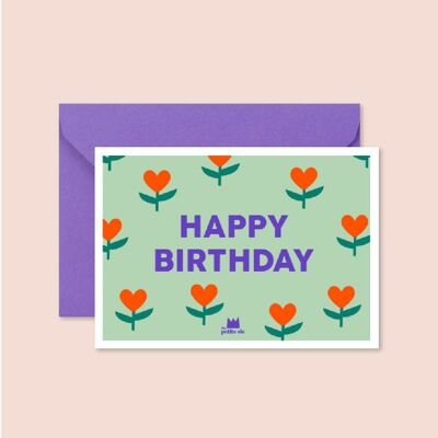 Birthday card - Happy birthday little hearts