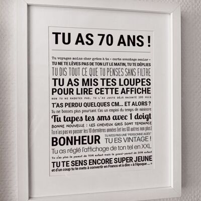 poster "YOU ARE 70"