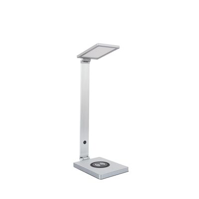 Ledkia Dimmable 8W Lampe de Bureau LED Flexo avec Chargeur Sans Fil Qi Smartphone Liberty Aluminium