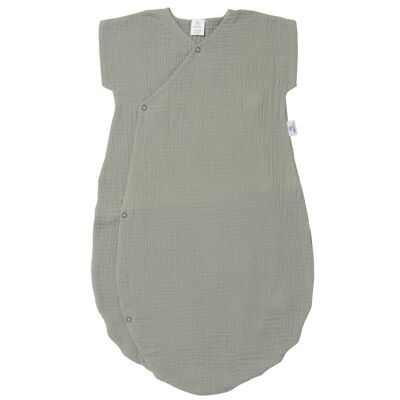 Gigoteuse légère forme kimono double gaze vert de gris