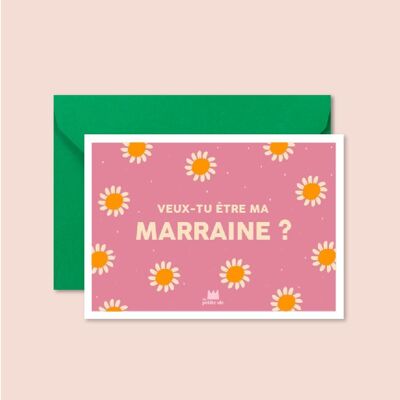 Greeting card - Do you want to be my godmother?
