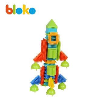 Tube 100 Bloko avec 2 Figurines 3D Ferme – Dès 12 Mois – Fabriqué en Europe – 503662 4