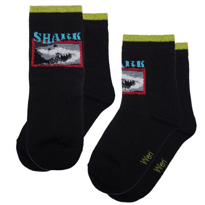 Socks for children pack of 2 >>Great White Shark<<