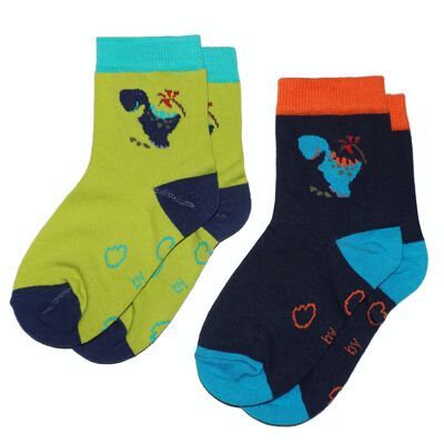 Socken für Kinder im 2er-Pack >>Kleine Dinosaurier<<