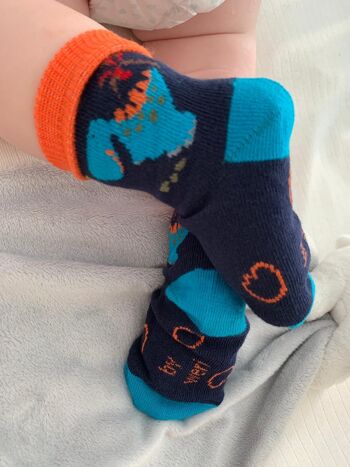 Chaussettes pour enfants pack de 2 >>Petits dinosaures<< 3