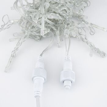 Ledkia Guirlande Rideau LED Câble 2m Blanc Froid 3