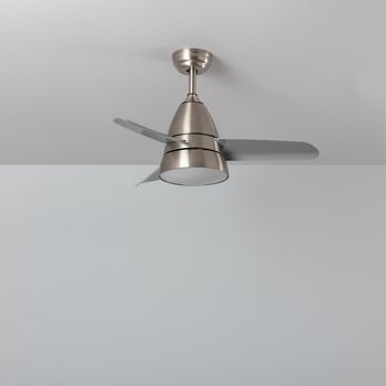 Ledkia Silver Ventilateur de Plafond LED Industriel 91cm Moteur DC Blanc Chaud 3000K - 3500K 2