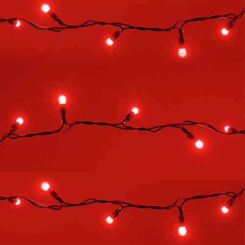 Ledkia Guirnalda Cable LED Transparente 3m Rojo