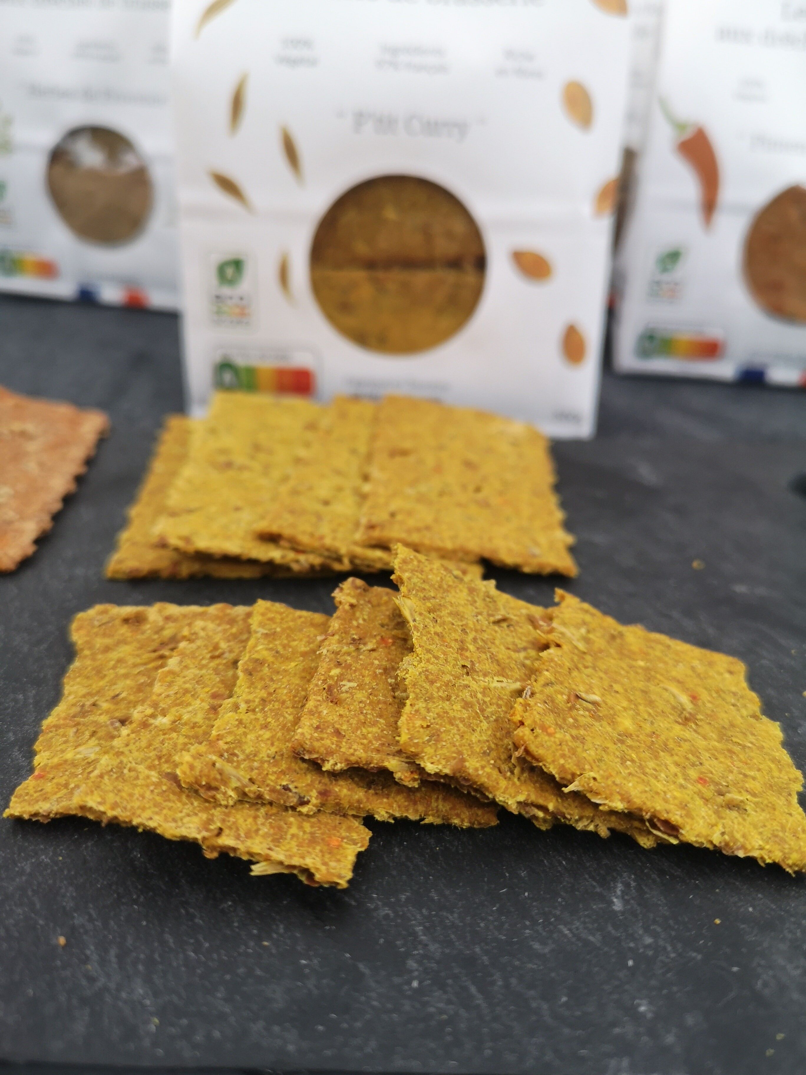 Aperitif-Cracker „P'tit Curry“ mit Treber [100g]