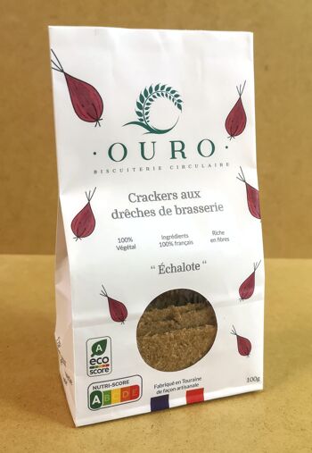 Crackers apéritif "Échalote" aux drêches de brasserie [100g] 2