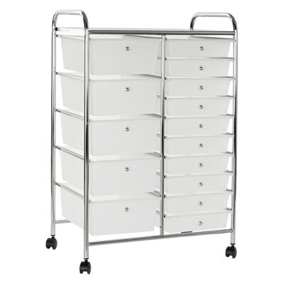 METAL PVC DRAWER UNIT 63X39X97 WHITE PB185568